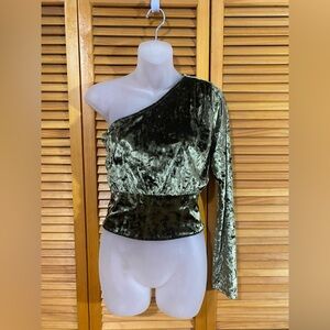 Velour, one-shoulder top by Urban Outfitters